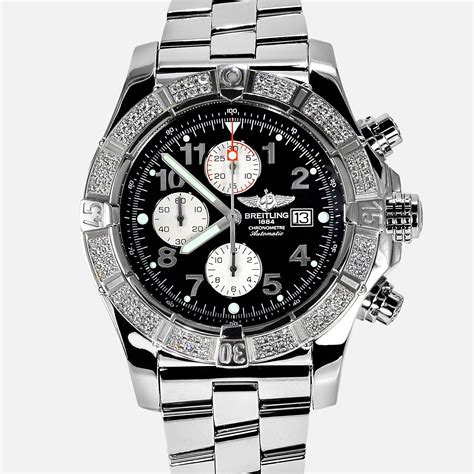 super avenger breitling diamond watch for men|breitling super avenger chronograph.